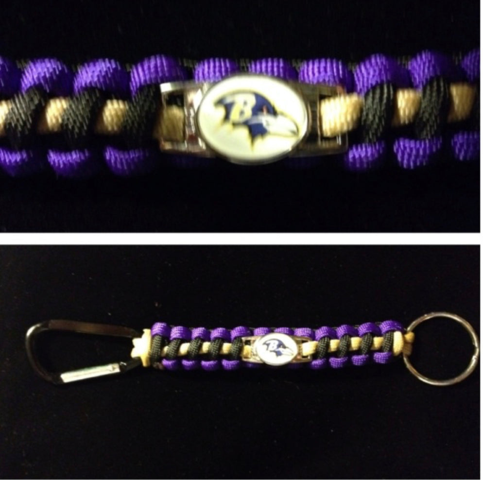 Baltimore Ravens Inspired Paracord Keychain