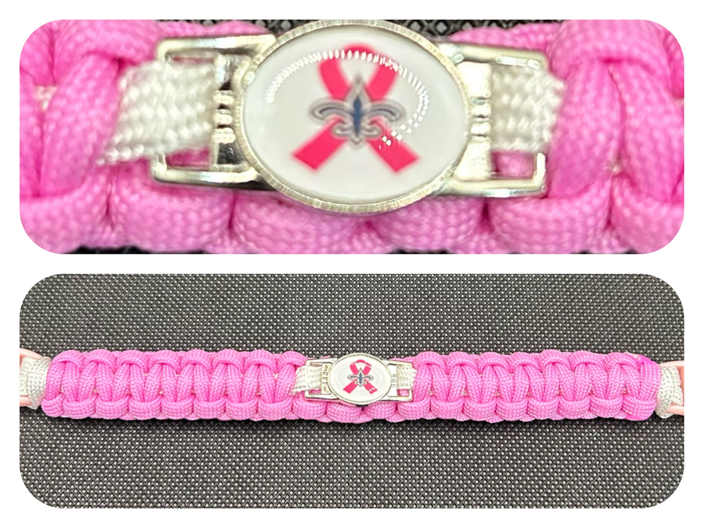 New Orleans Saints Inspired BCA Paracord/Survival Bracelet