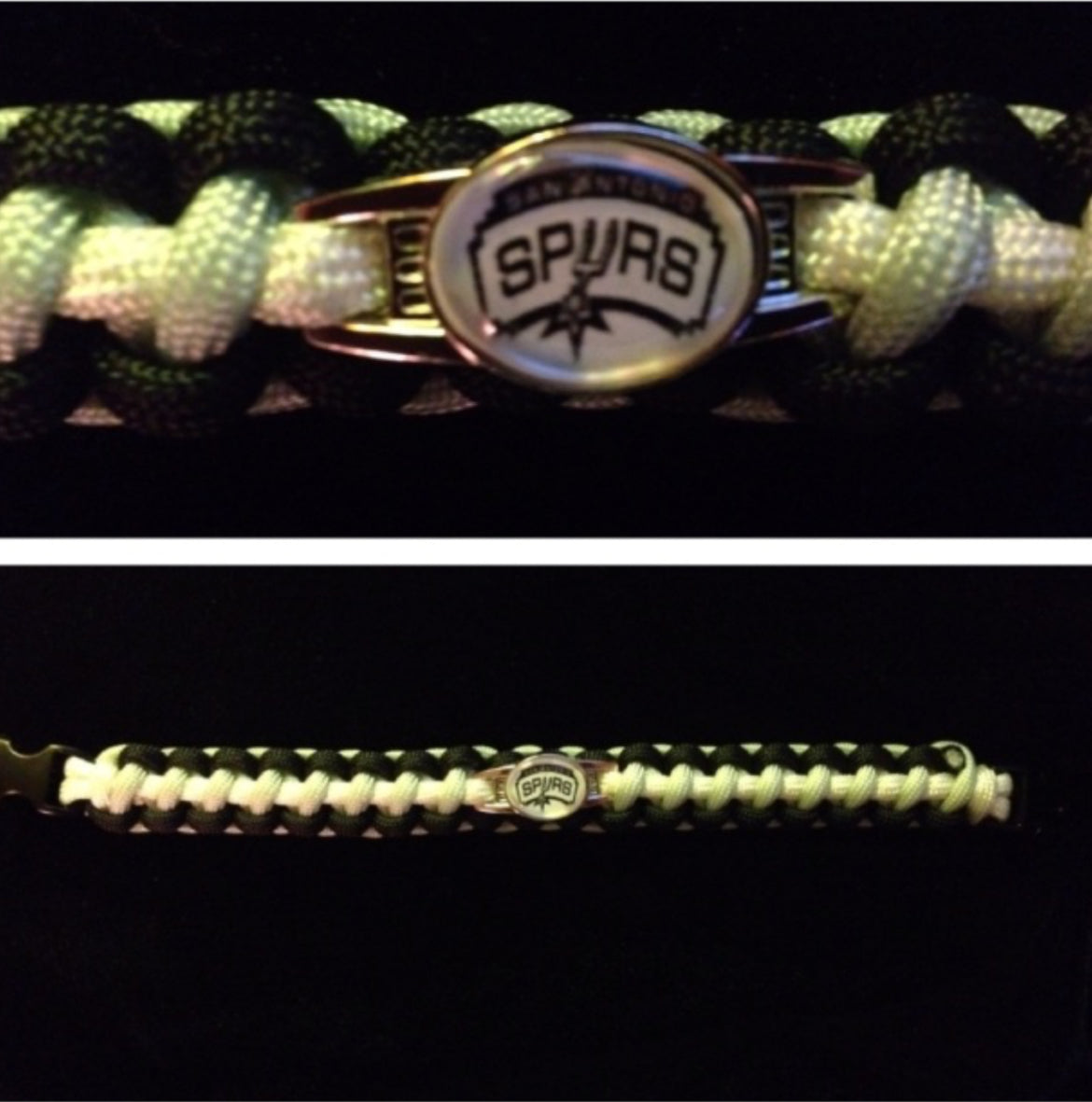 San Antonio Spurs Inspired Paracord/Survival Bracelet