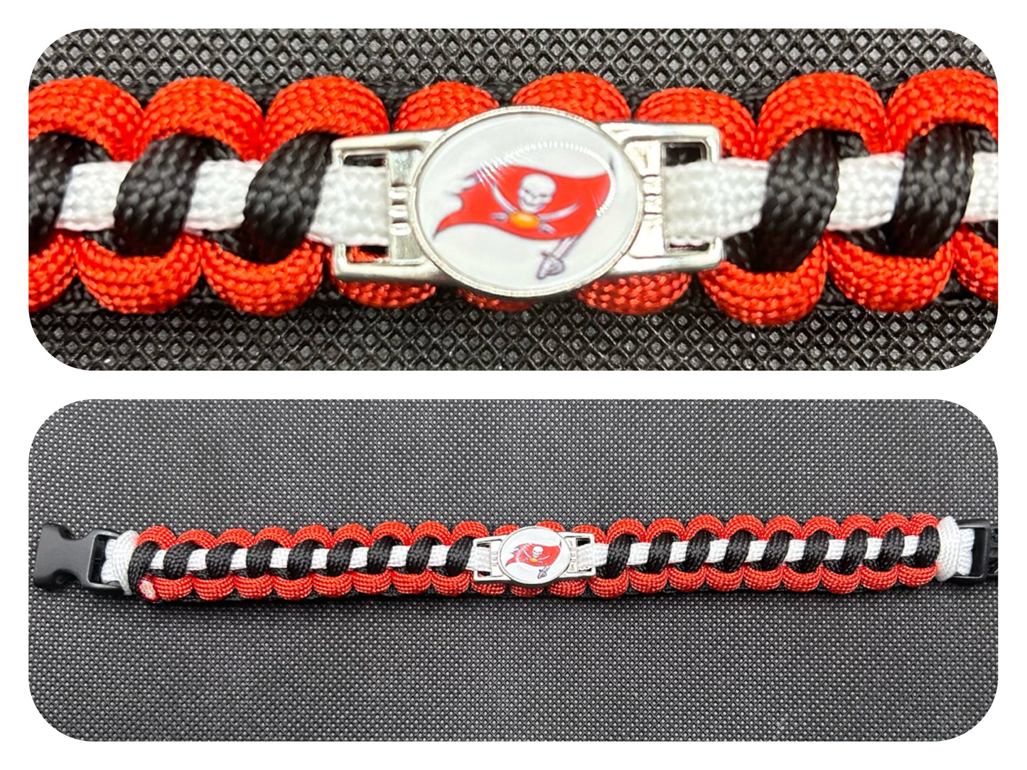 Tampa Bay Buccaneers Inspired Paracord/Survival Bracelet