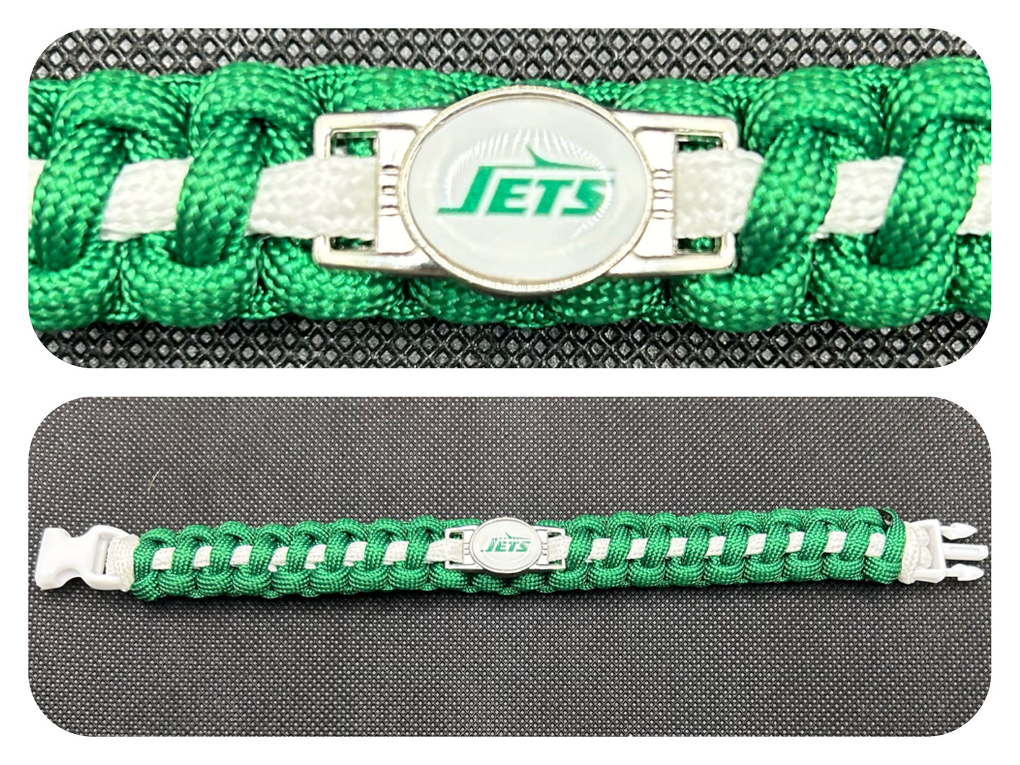 New York Jets Inspired Paracord/Survival Bracelet