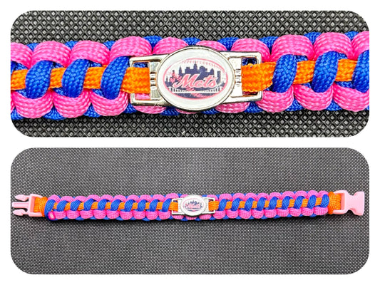 New York Mets (Pink) Inspired Paracord/Survival Bracelet