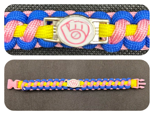 Milwaukee Brewers (Pink) Inspired Paracord/Survival Bracelet