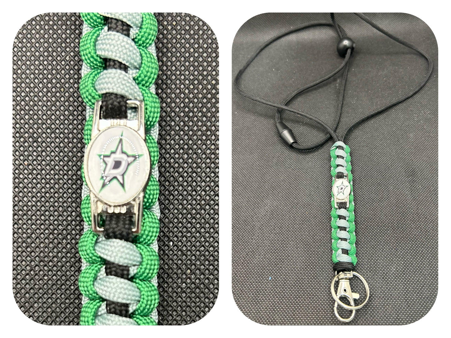 Dallas Stars Inspired Paracord/Survival Lanyard