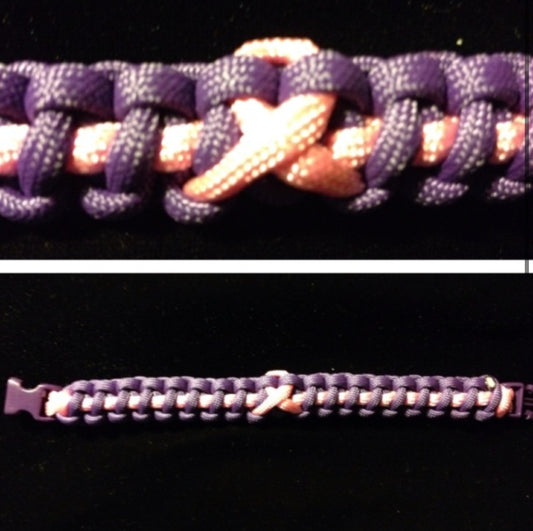 Purple BCA Paracord/Survival Bracelet