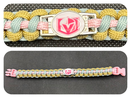 Las Vegas Knights (Pink) Inspired Paracord/Survival Bracelet