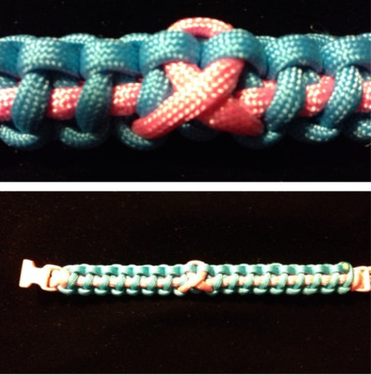 Teal BCA Paracord/Survival Bracelet