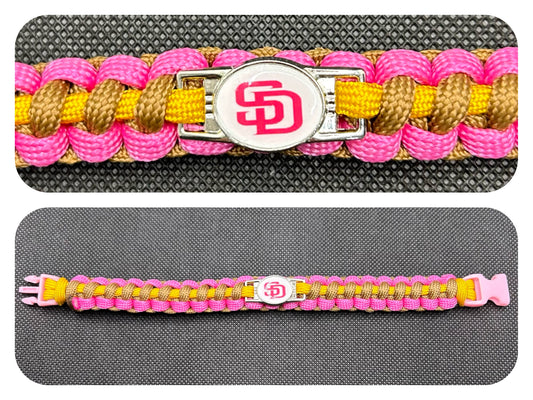 San Diego Padres (Pink) Inspired Paracord/Survival Bracelet