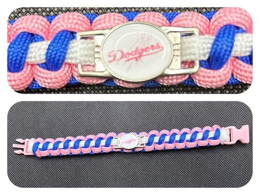 Los Angeles Dodgers (Pink) Inspired Paracord/Survival Bracelet