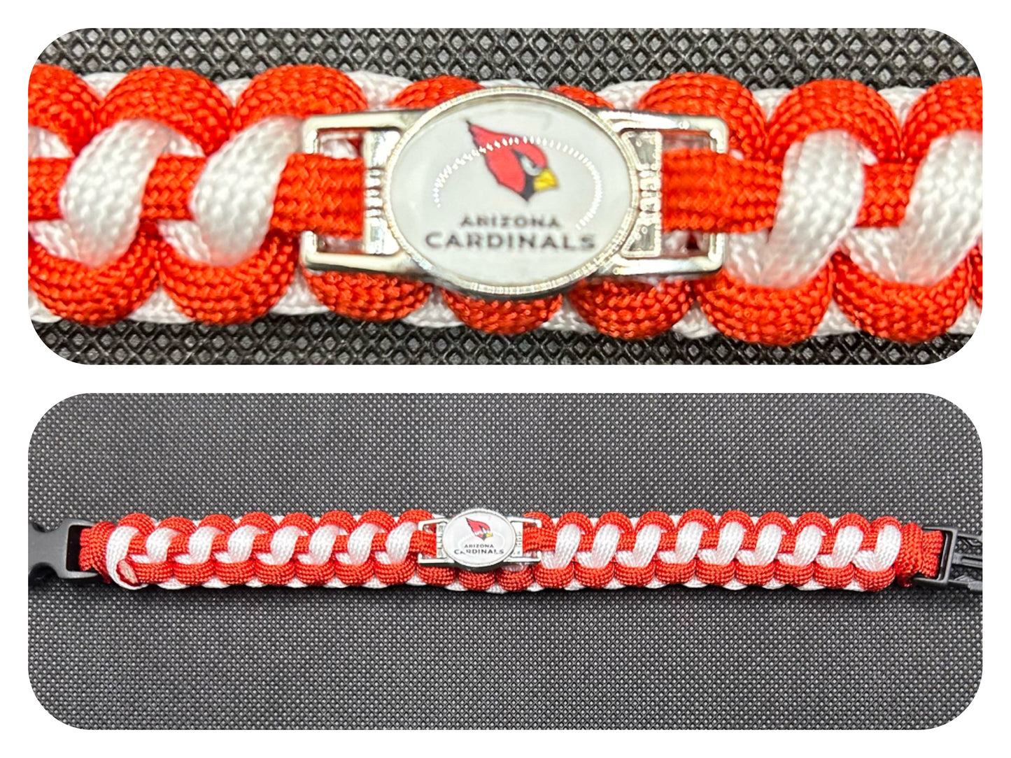 Arizona Cardinals Inspired Paracord/Survival Bracelet
