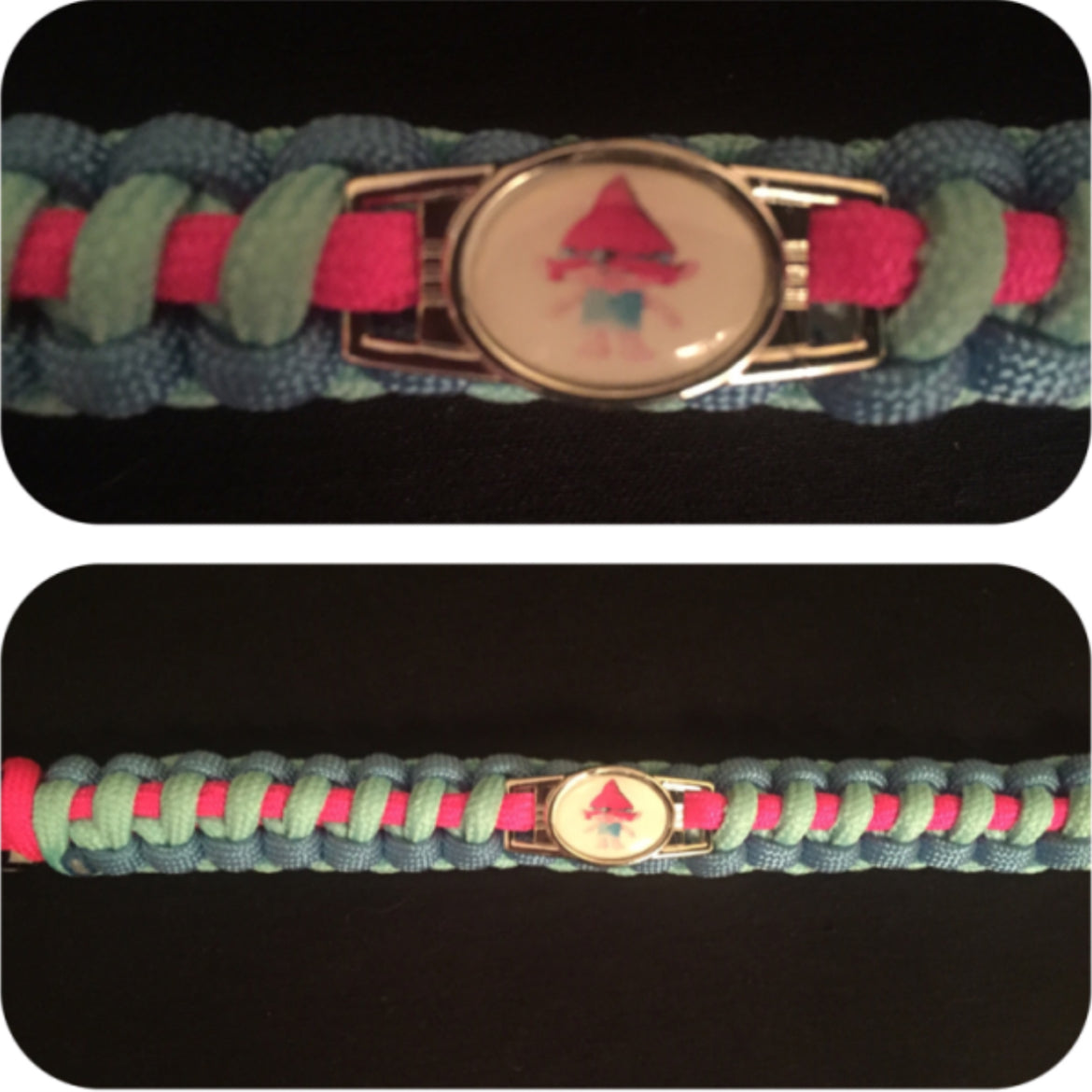 Trolls Inspired Paracord/Survival Bracelet