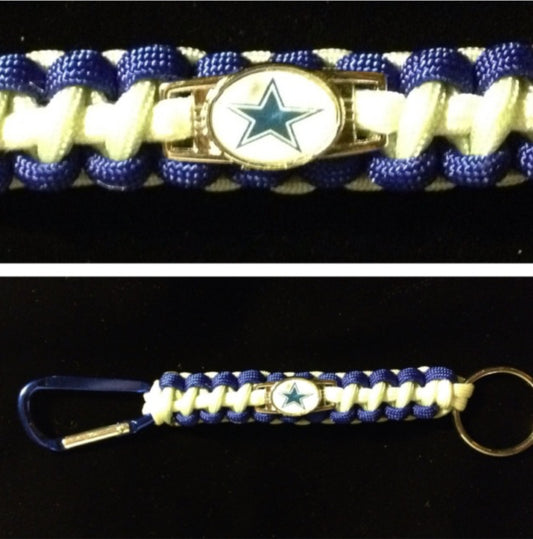 Dallas Cowboys Inspired Paracord Keychain